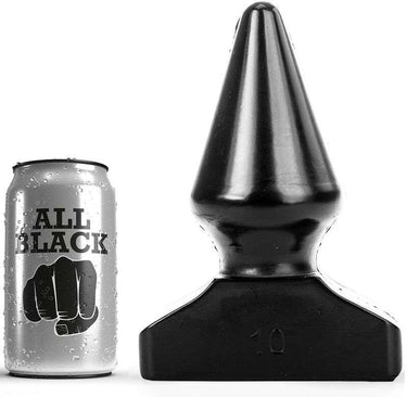 Plug anale conico All Black, stimolazione e comfort sicuro
